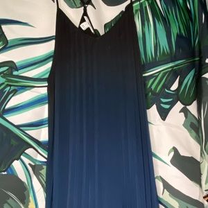 Ombre Blue Strapless Dress - Size Large